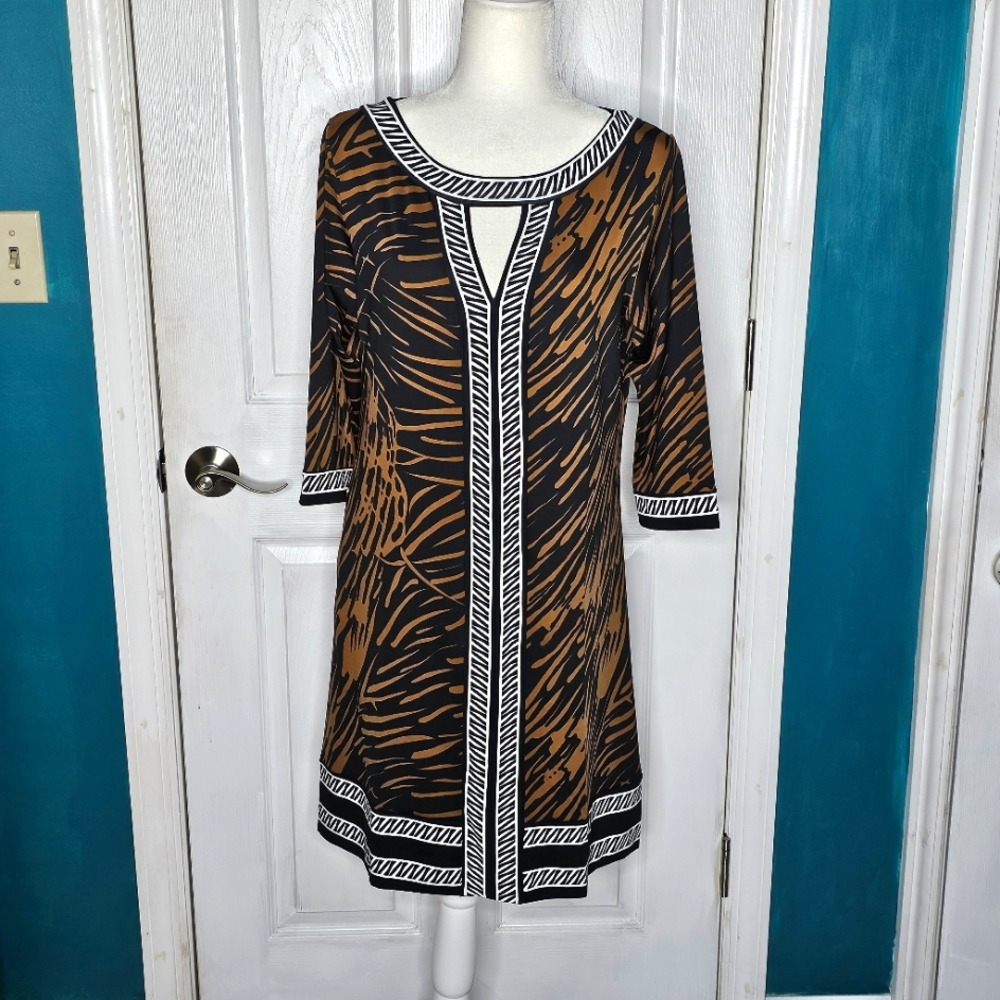 NWT Tracy Negoshian Zebra Print Valerie Dress Medium